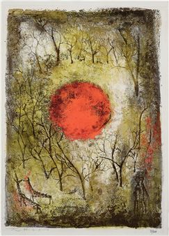 Le soleil rouge - Zao Wou-Ki
