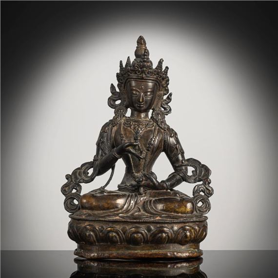 A BRONZE FIGURE OF VAJRASATTVA by Nepalese School, 1970