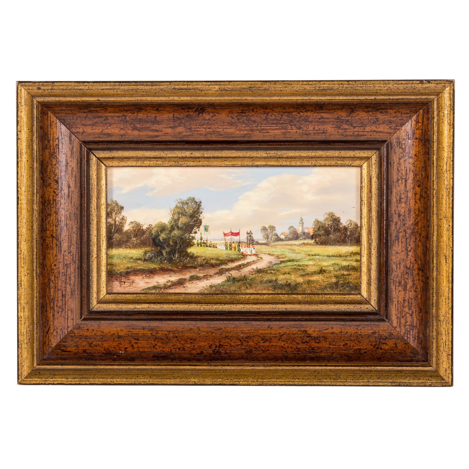 Artwork by Siegfried Hafeneder, Fronleichnamsprozession, Made of oil paintings