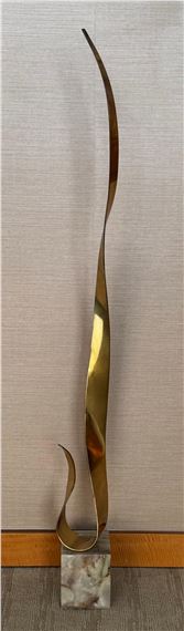 Curtis Jeré | Brass Ribbon Sculpture (1981) | MutualArt