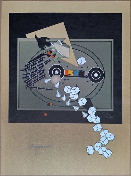 Lithographie Originale Signée Alain Le Yaouanc (né En 1940) - Style Pop Art Abstrait Années 70