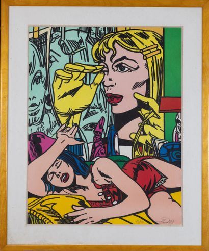 Gudmundur GUDMUNDSSON known as ERRÖ (born 1932)
Gudmundur GUDMUNDSSON dit ERRÖ (born 1932)
Untitled, 1988
Lithograph Signed, dated and justified 96/150
77 x 60 cm