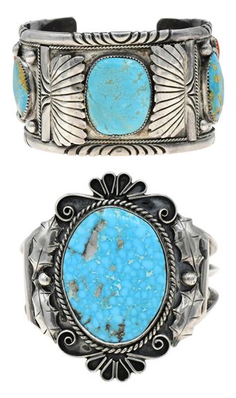 Unknown | Two Sterling Silver Navajo Bangles | MutualArt