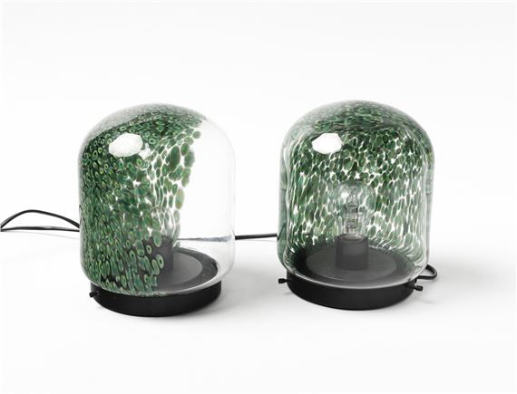Pair of table lamps from the Neverrino series for Vistosi, Murano by Gae Aulenti, 1970s