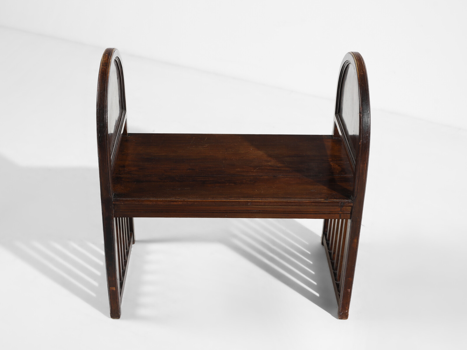 Artwork by Vittorio Grassi, Pair of benches, Made of Technique : Walnut