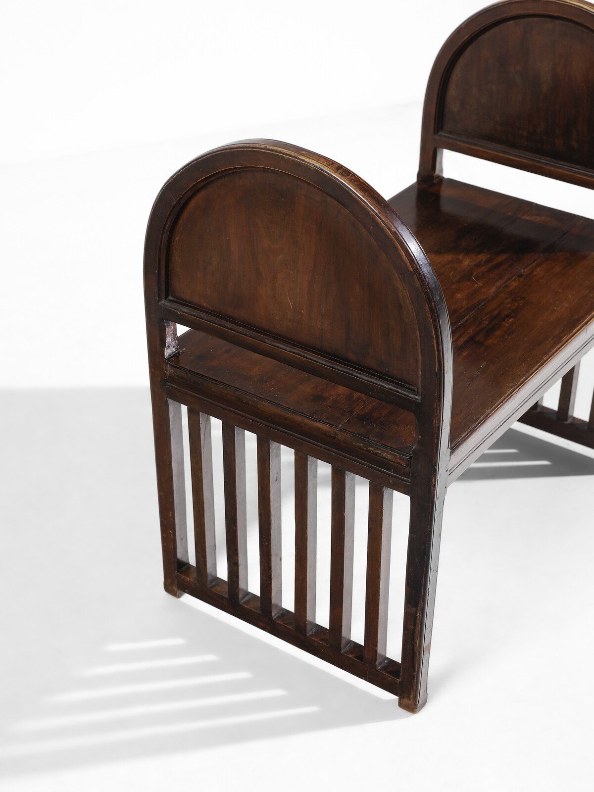 Artwork by Vittorio Grassi, Pair of benches, Made of Technique : Walnut