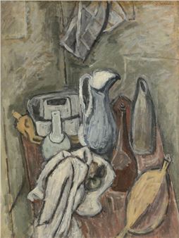 Still Life in the Environment (Gray Still Life) - Cristoforo De Amicis