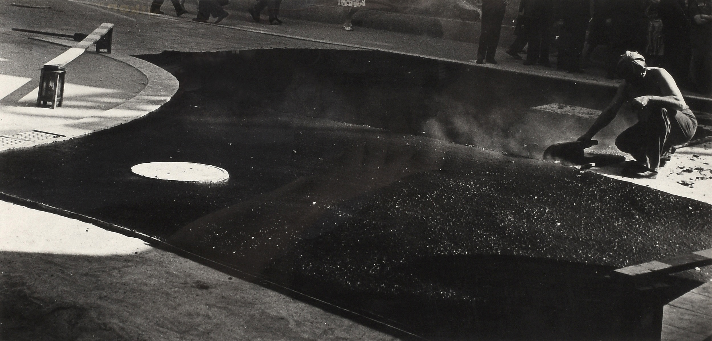 Artwork by Antonín Gribovský, Asfaltér, nedatováno, Made of vintage gelatin silver print