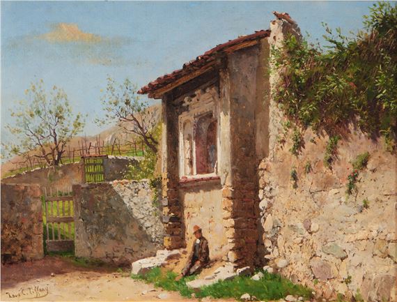 Italy, Courtyard by Louis Comfort Tiffany