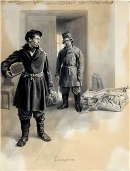 Parsley and Selifan take things to the hotel room - Mechislav Mikhailovich Dalkevich