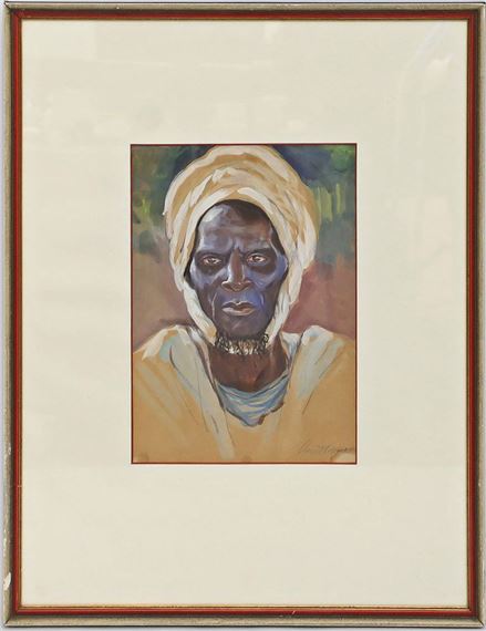 Portrait eines Afrikaners by Ernst Vollbehr