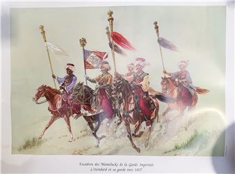 COURCELLE Patrice. Serigraph countersigned COURCELLE and numbered 104/300. Squadron of Mamelukes of the Imperial Guard - Patrice Courcelle