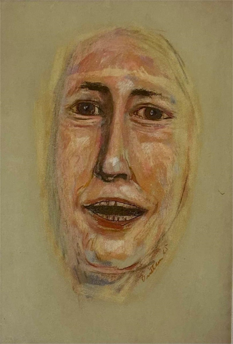 Miller Gore Brittain | Head on Chartreuse Background (65) | MutualArt