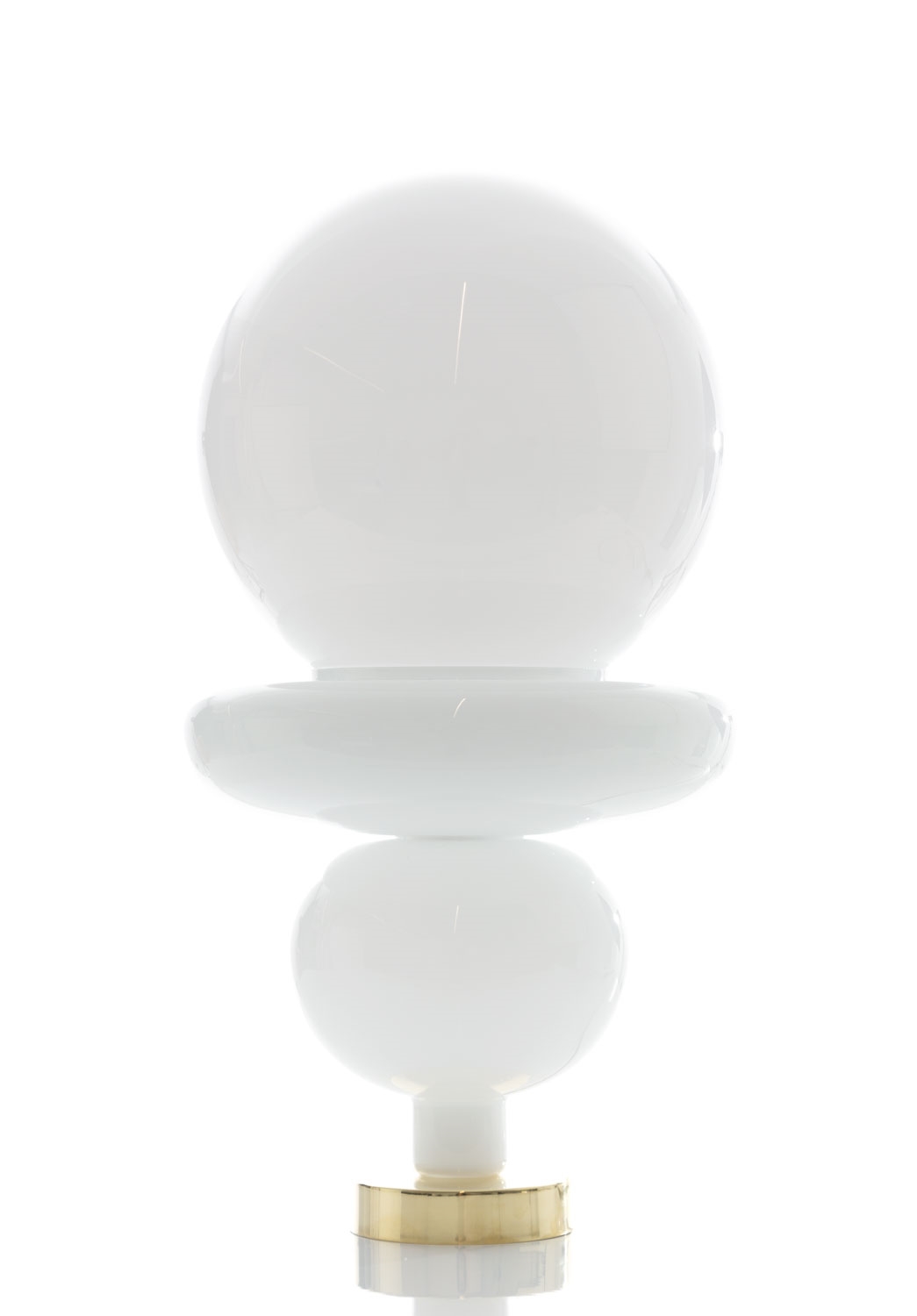 Artwork by Michal Korchowiec, Light sculptures 25# 1.10, Made of brass, glass