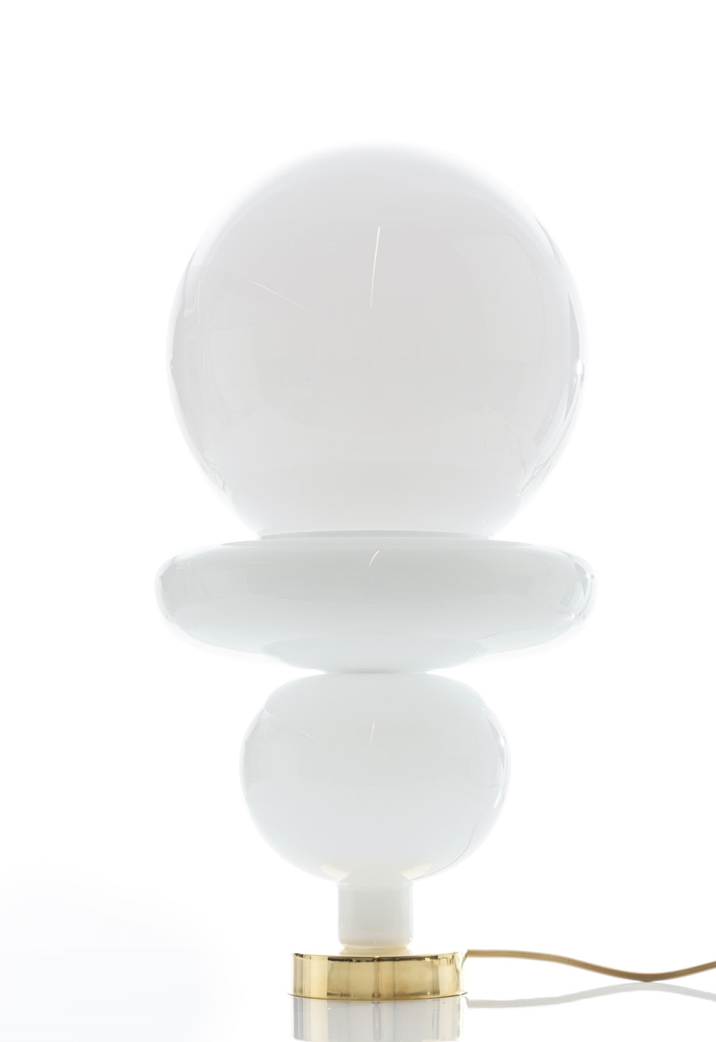 Artwork by Michal Korchowiec, Light sculptures 25# 1.10, Made of brass, glass