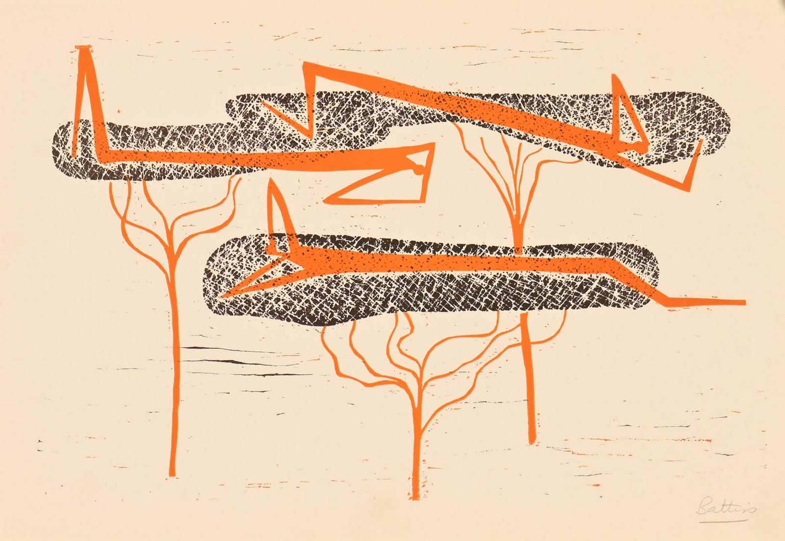 Walter Whall Battiss | Figures on Mopani Trees | MutualArt