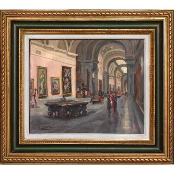 Galería central del Museo del Prado by Ramón Estalella