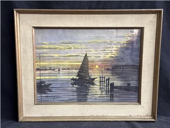 Signed water color on paper dated 1957 - Zhao Zian