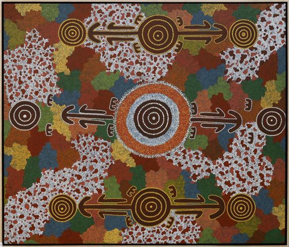 Kangaroo Dreaming by Michael Nelson Tjakamarra, circa 2000