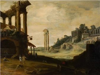 The Roman Forum and Palatine Hill - Pieter Anthonisz van Groenewegen