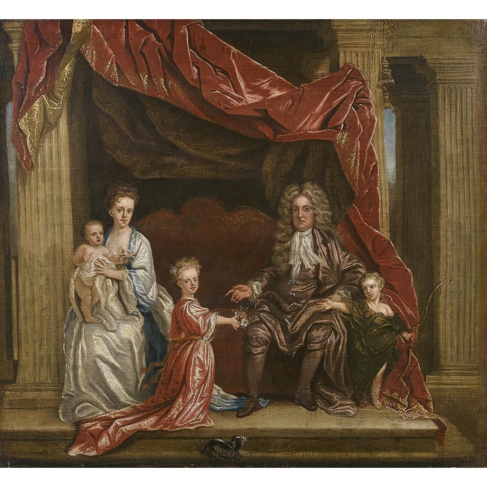 Artwork by John Closterman, PORTRAIT DE LA FAMILLE DE SIR HENRY TULSE (-1689), Made of canvas