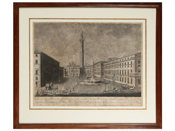 Pietro Ruga | View of the Square and Antonina Column (19th Century ...