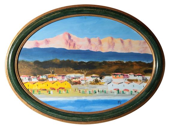 Landscape by Salvatore Magazzini, 20th century