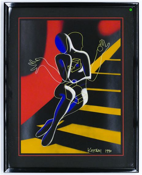 貴重一点物マークコスタビ MARK KOSTABI 直筆デッサン1989① 貴重一点