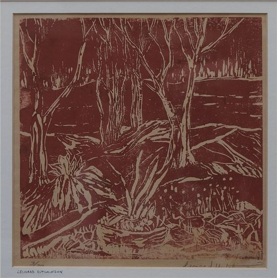Leonard Hutchinson woodcut - Leonard Hutchinson
