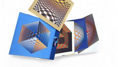 Portfolio Vasarely - 10 Planches D'art Optique - Bon état
