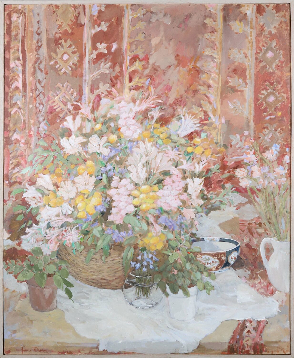 Artwork by June L. Owen, Floral Still Life, Made of Oil on Canvas
