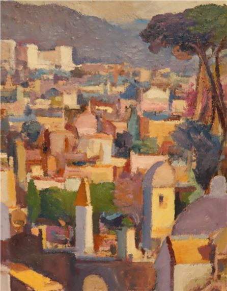 Village scene by Pasquale Monaco