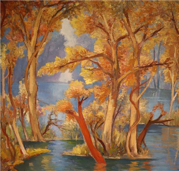 Trees in a lake by Pasquale Monaco