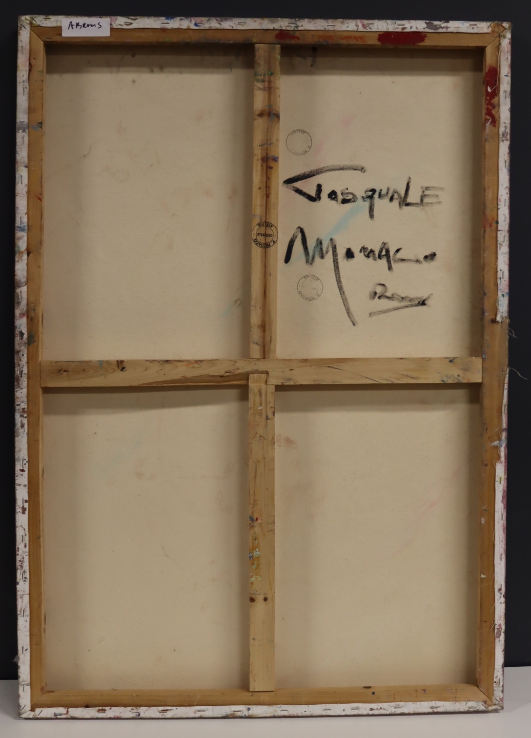 Artwork by Pasquale Monaco, Trees in a river, Made of Oil on board