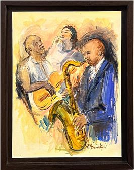 Acrylic paint on canvas, Signed, Framed, 40 x 30 cm - Nese Gümüsolu