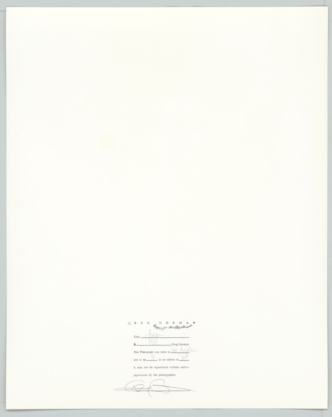 Artwork by Greg Gorman, Iman”, Los Angeles. 1988, Made of Gelatin silver print