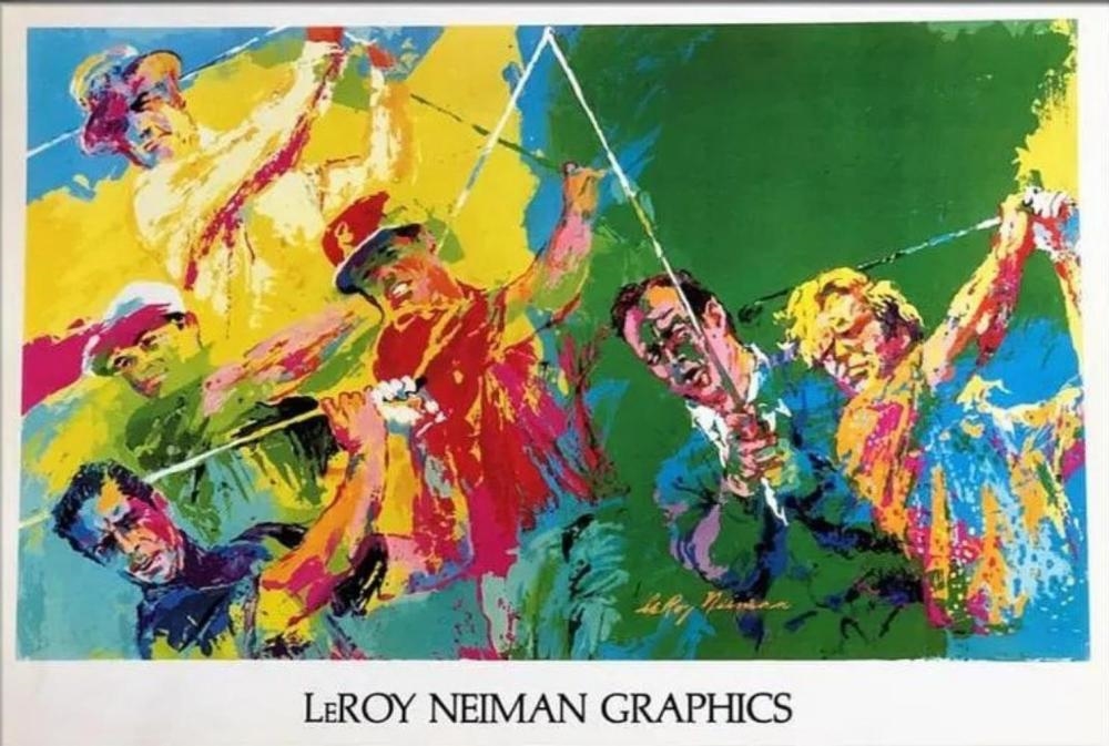 LeRoy Neiman | LEROY NEIMAN GRAPHICS GOLFING 1ST EDITION MATTED PRINT ...