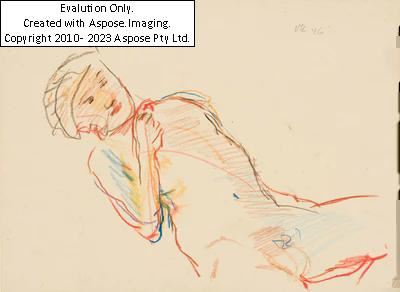 Reclining nude by Oskar Kokoschka, 1946