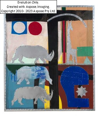 Artwork by Giulio Ceraldi, Corviale Stazione Zero, Made of mixed media on board