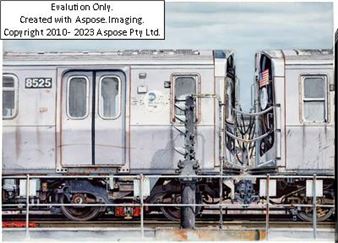 New York City Subway, 2020, signed and dated Meesha 2020, signed in Cyrillic script on the reverse, watercolour on thick paper, 54.4 x 75.3 cm - Mikail Starchenko