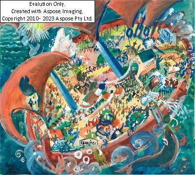 "Das Narrenschiff" by Oskar Laske, 1949