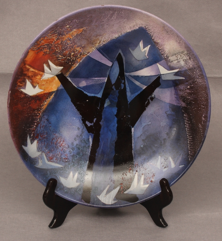 Artwork by Helga Ingeborga Melnbarde, Porcelain wall plate, Made of Porcelain