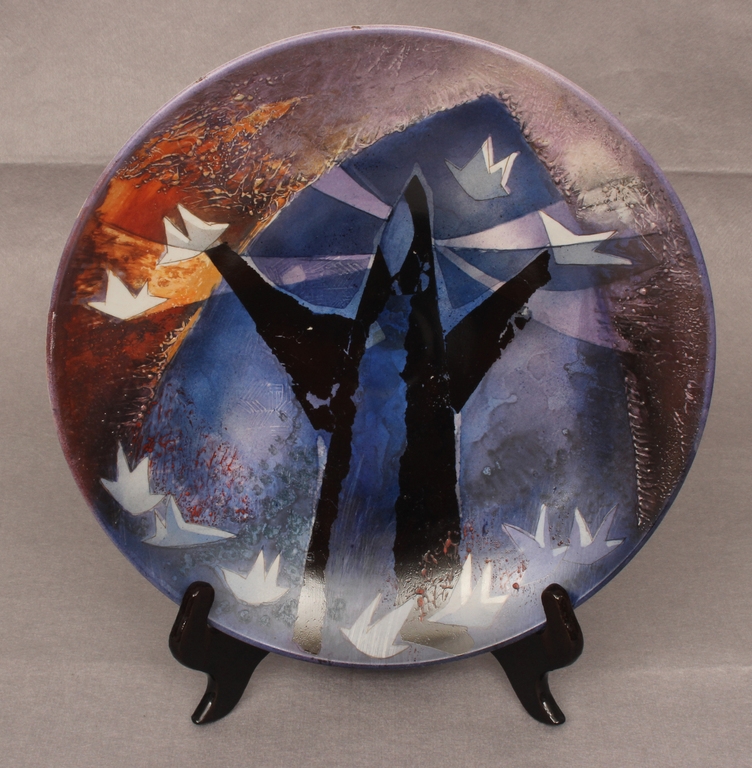 Artwork by Helga Ingeborga Melnbarde, Porcelain wall plate, Made of Porcelain