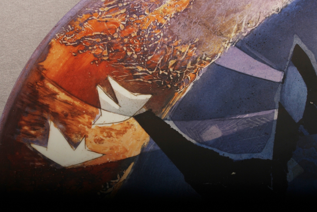 Artwork by Helga Ingeborga Melnbarde, Porcelain wall plate, Made of Porcelain