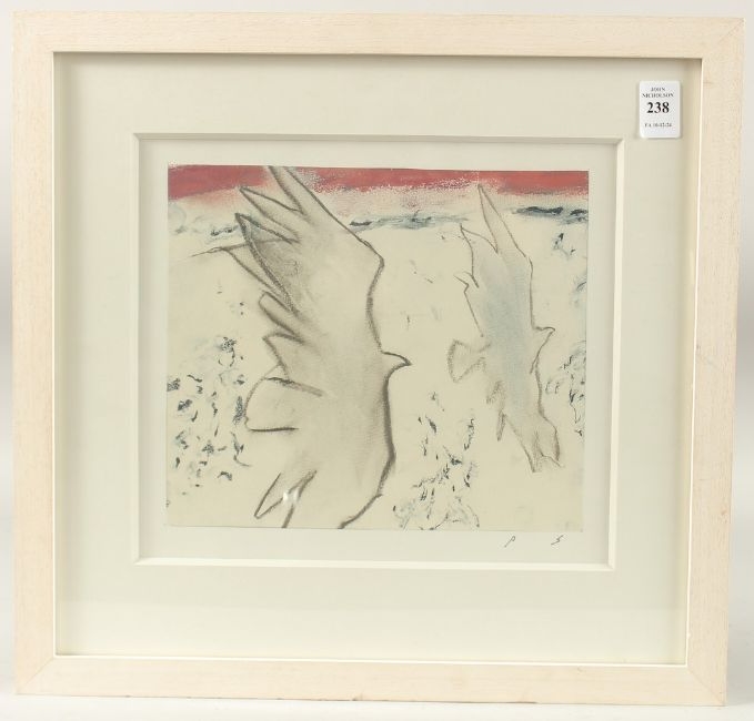 Artwork by Peter Stillwell, 'Pigeons, 2010', Made of coloured chalks