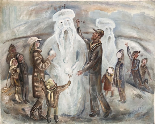 Artwork by Yuri Petrovich Ivanov, First Snow, Made of Oil on canvas