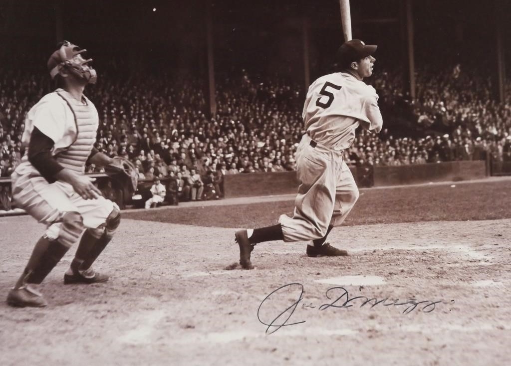 Artwork by Joe Dimaggio, Joe DiMaggio. Framed to 24" x 25-1/4". Walt Disney World seal affixed lower left of glass, Made of photograph