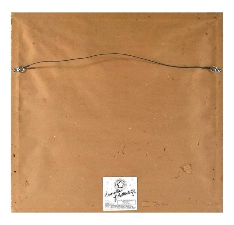 Artwork by Joe Dimaggio, Joe DiMaggio. Framed to 24" x 25-1/4". Walt Disney World seal affixed lower left of glass, Made of photograph