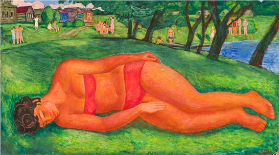 Beach by Gennady Myznikov, 1966.