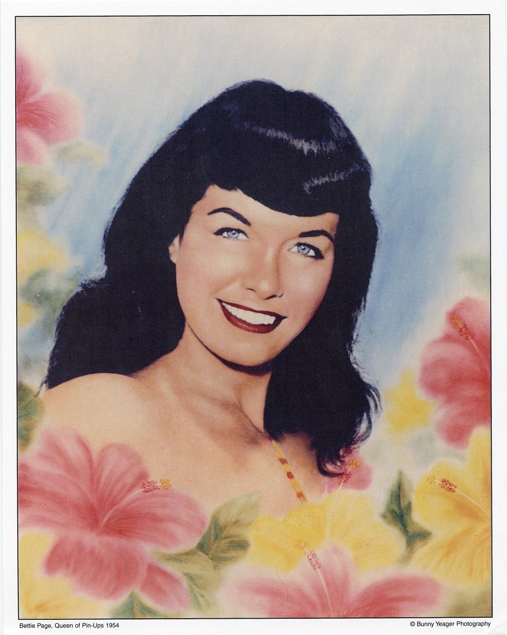 Bunny Yeager | Original BUNNY YEAGER Litho Pin Up Model BETTIE PAGE